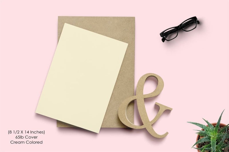 KodyCreations 100 Sheet Card Stock Paper - Cream Colored 65lb Cover Legal Size of 8.5 x 14 Inches - Image 3